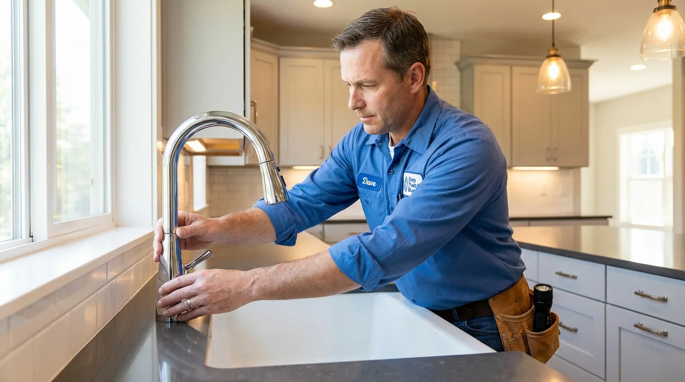 Kitchen faucet installation by Johns Plumbing LLC in Paulsboro